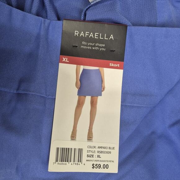 Rafaella Skort XL Amparo Blue Solid Print Golf Tennis Pickleball Athletic Skirt - Picture 8 of 8